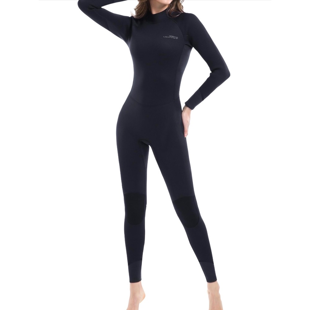 Dark Lightning Full Body Wetsuit Womens 3XL Excellent 3/2mm Neoprene Surfing